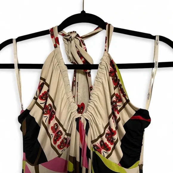 Olian Y2K Maxi Halter Dress -- summer, 2000s - Picture 2 of 3